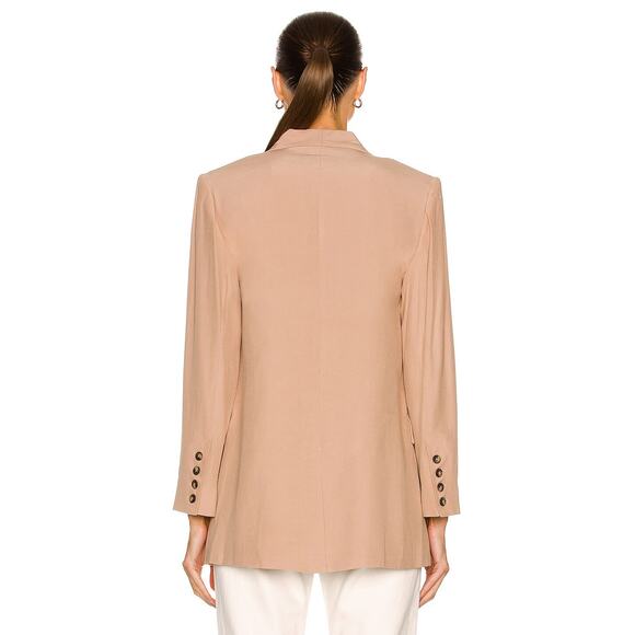 L'AGENCE Jayda Double Breasted Blazer in Cappuccino Size 0 - Picture 2 of 8